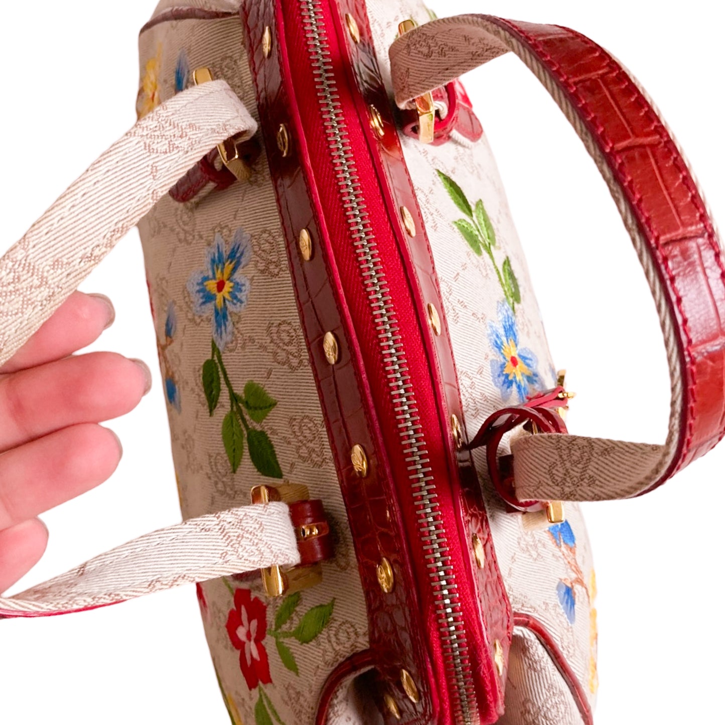 Blumarine S/S 2006 RARE floral embroidery bag