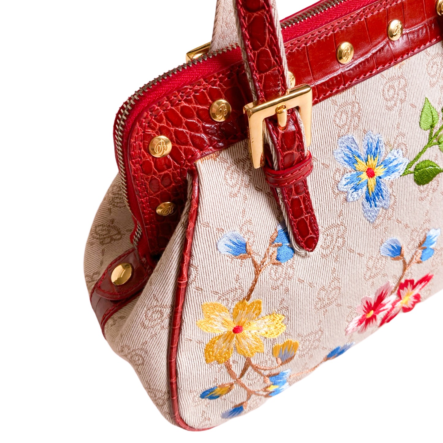 Blumarine S/S 2006 RARE floral embroidery bag