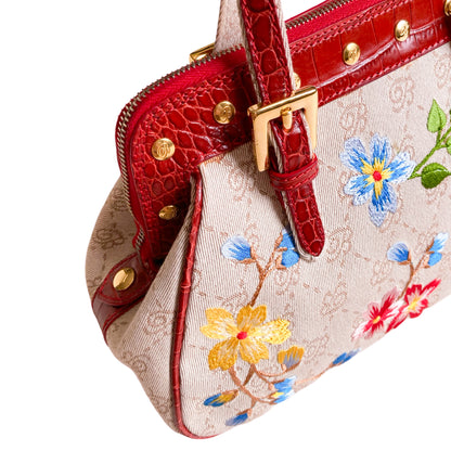 Blumarine S/S 2006 RARE floral embroidery bag