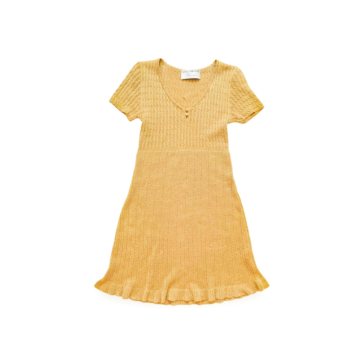 Blumarine (1991) Golden Knit dress