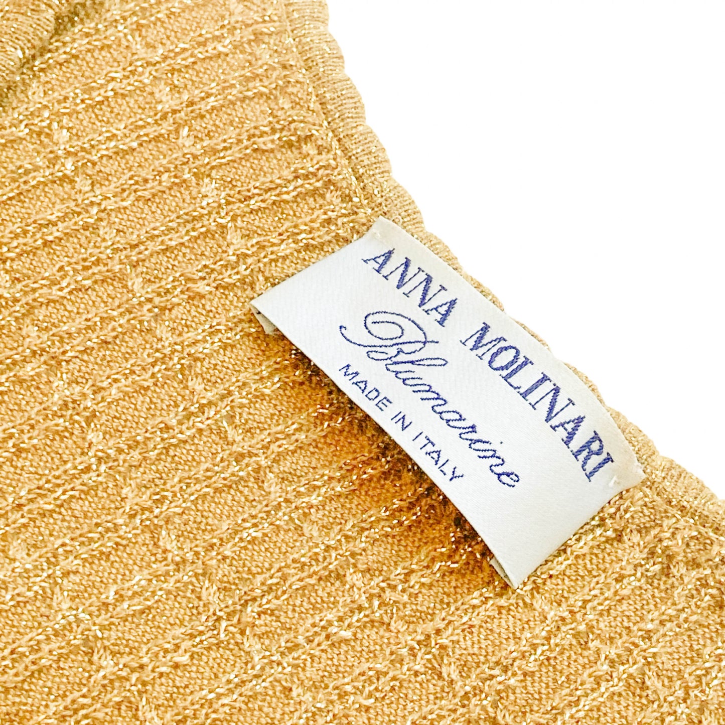Blumarine (1991) Golden Knit dress