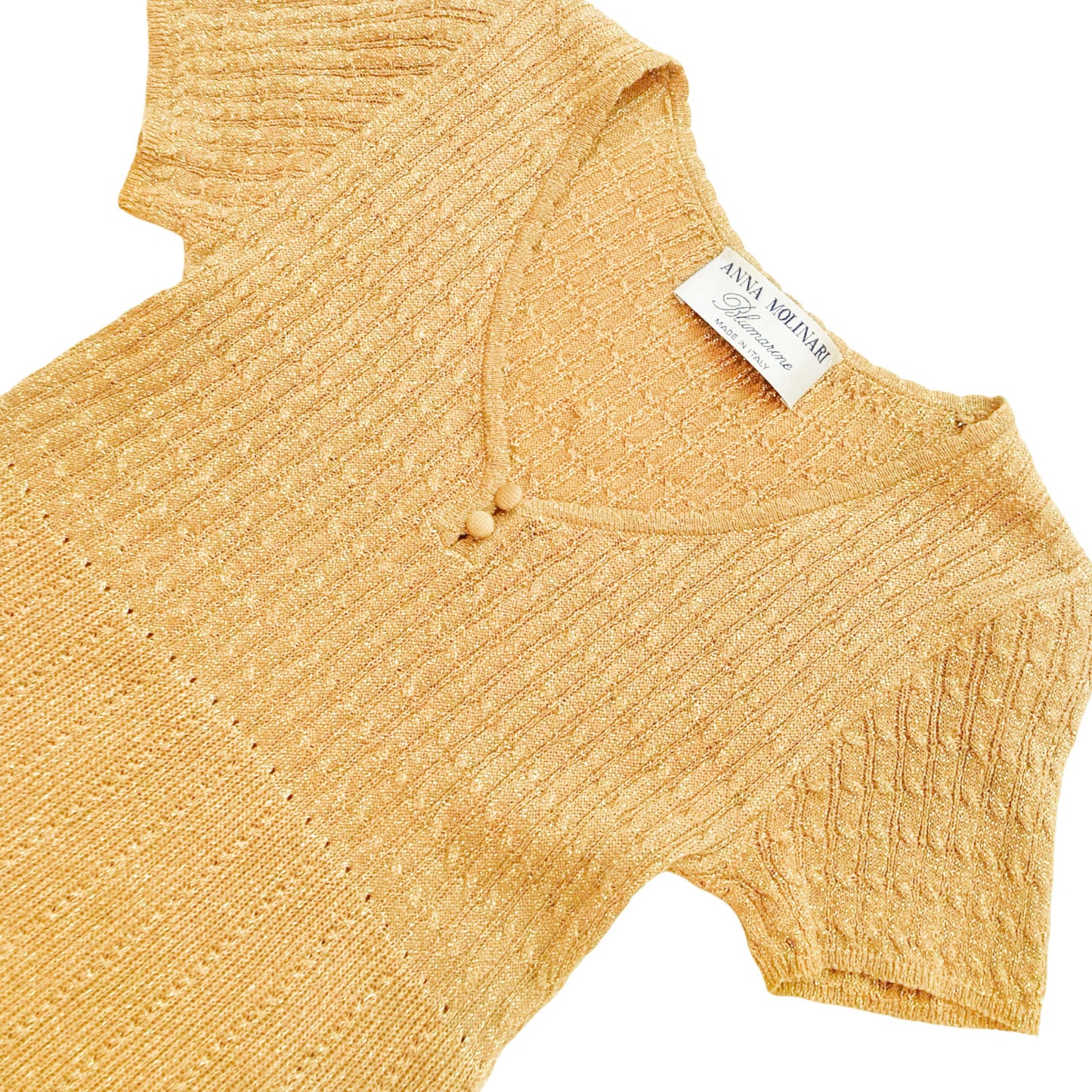 Blumarine (1991) Golden Knit dress