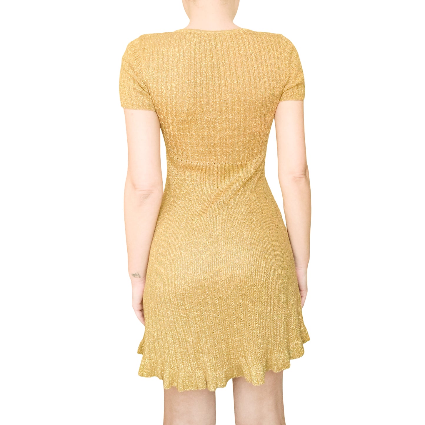 Blumarine (1991) Golden Knit dress