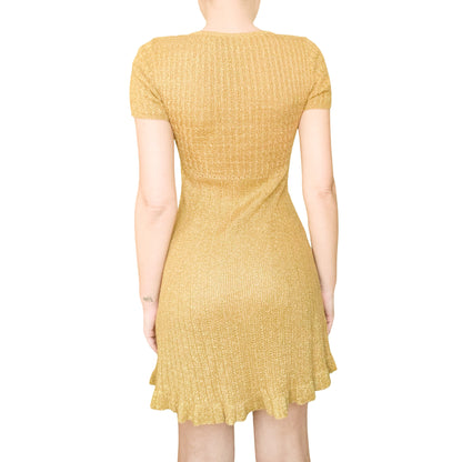 Blumarine (1991) Golden Knit dress