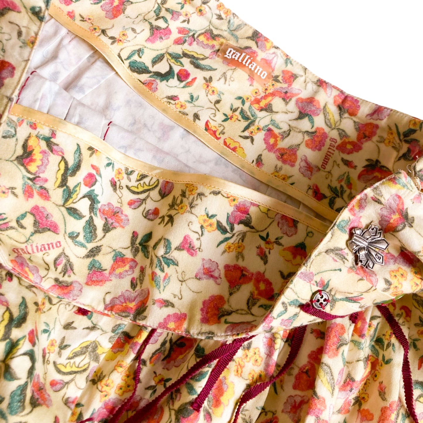 Galliano S/S 2009 liberty midi skirt