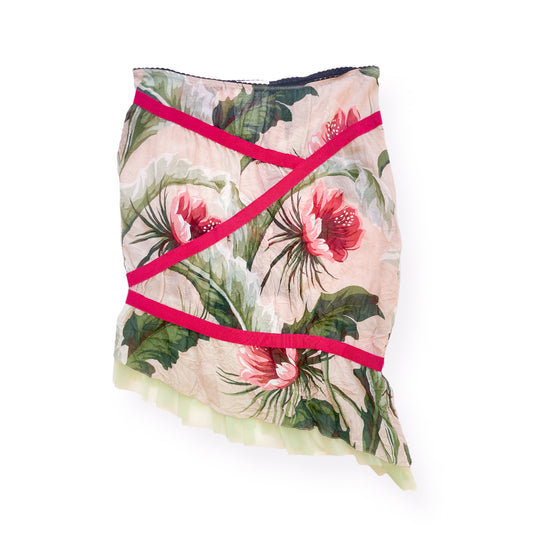 Voyage 2003 silk floral bondage skirt - runway