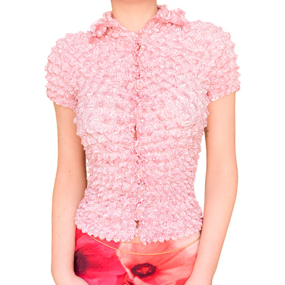 Vintage silk PopCorn button-up shirt