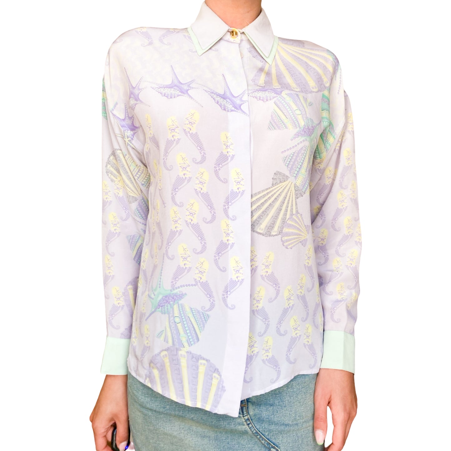 Versace S/S 2012 silk ocean shirt