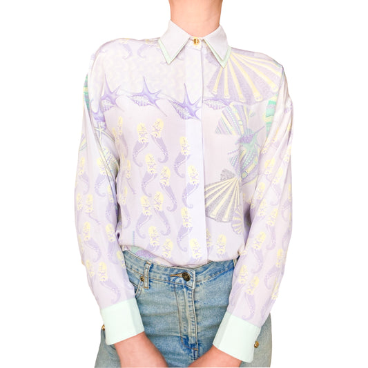 Versace S/S 2012 silk ocean shirt