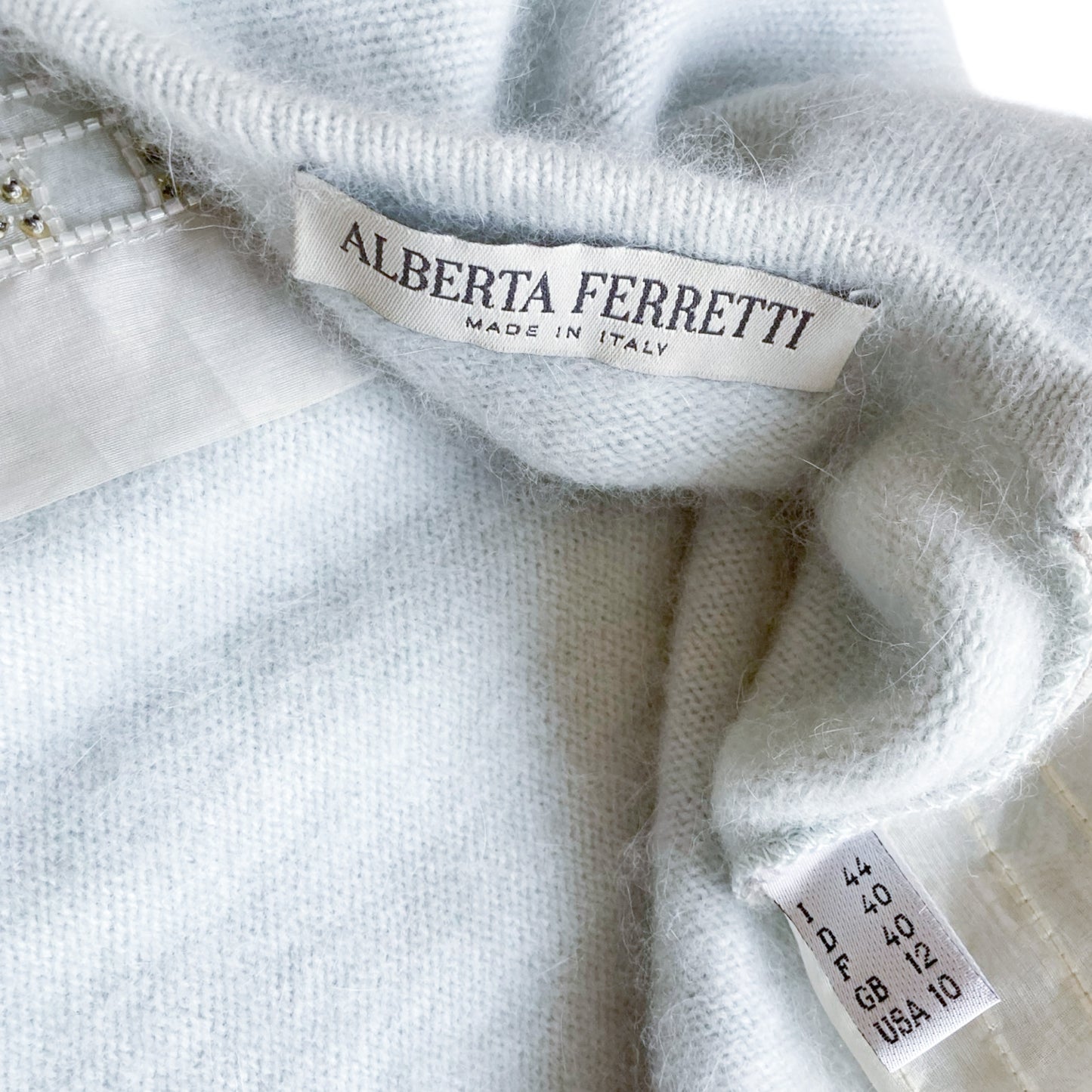 Alberta Ferretti 90's rare mohair embellished cardigan