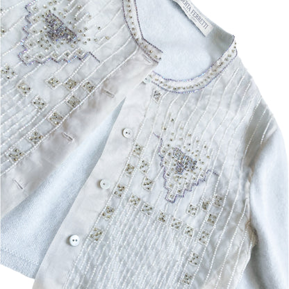 Alberta Ferretti 90's rare mohair embellished cardigan