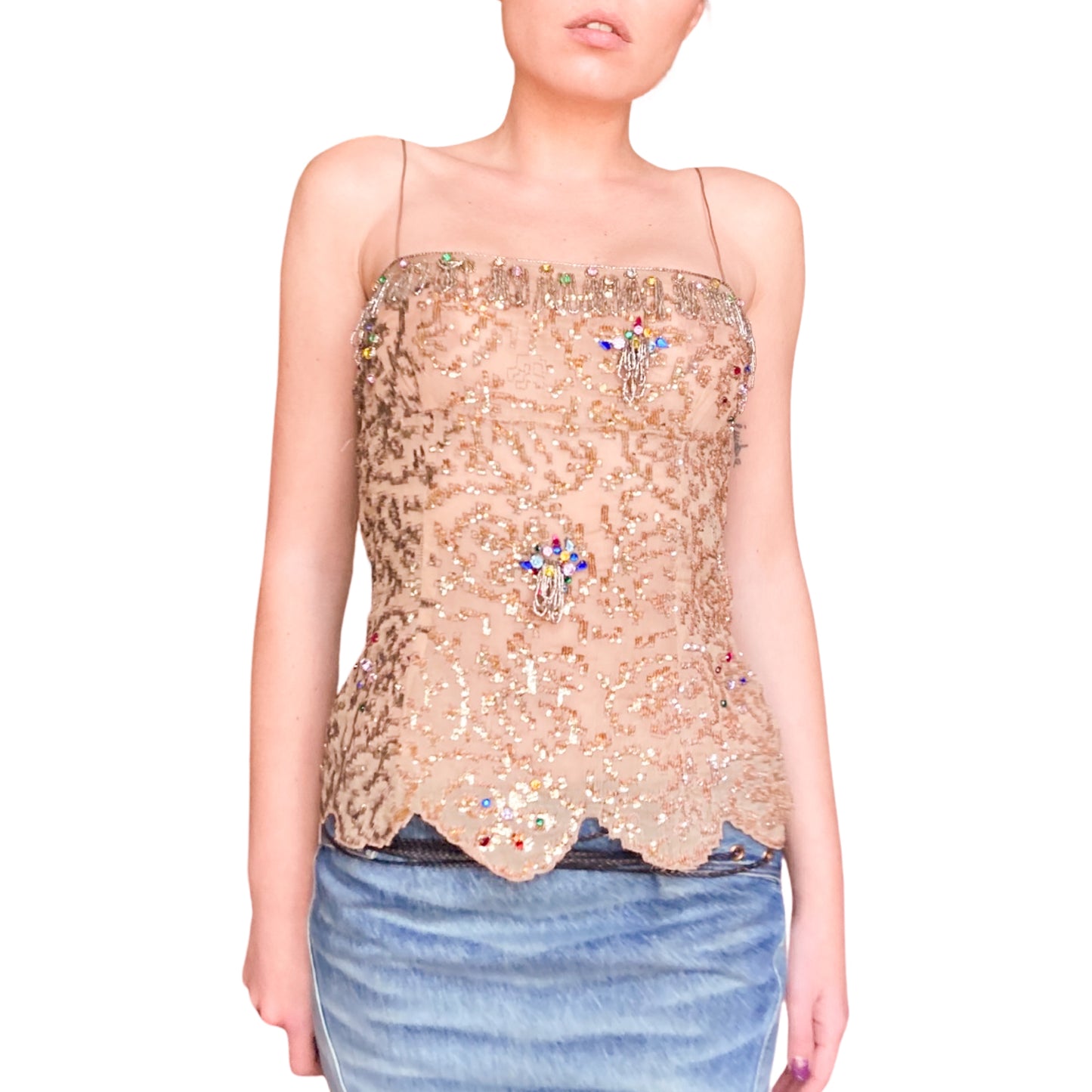 Blumarine S/S 2003 rare embellished cami