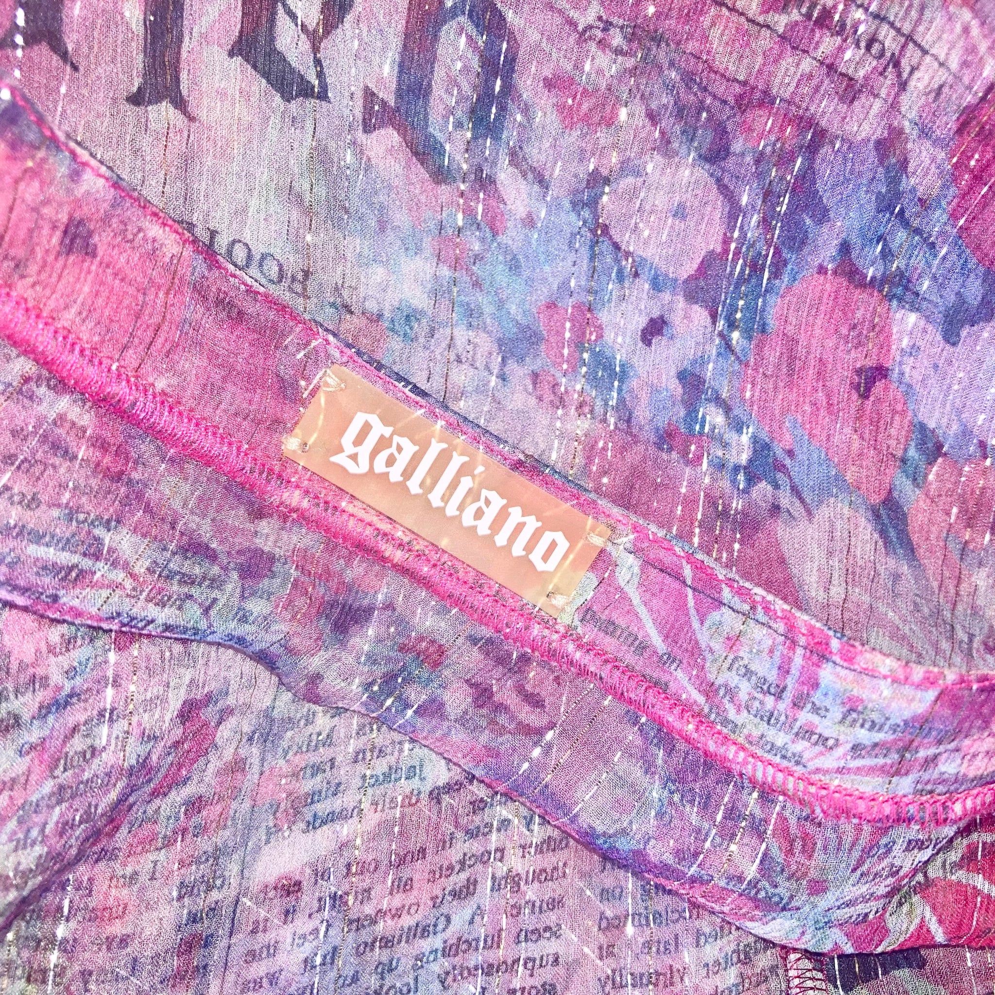 Galliano 2000's Gazette Silk Shirt/Dress