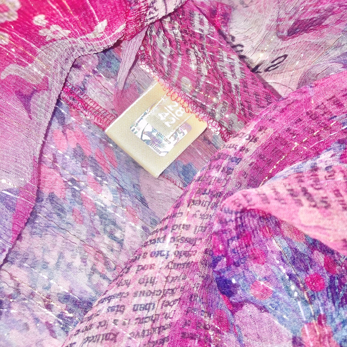 Galliano 2000's Gazette Silk Shirt/Dress