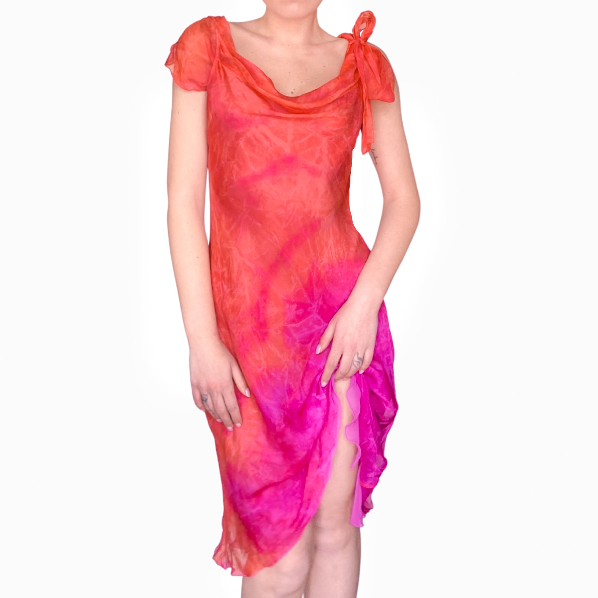 La Perla 2000's silk sunset Dress