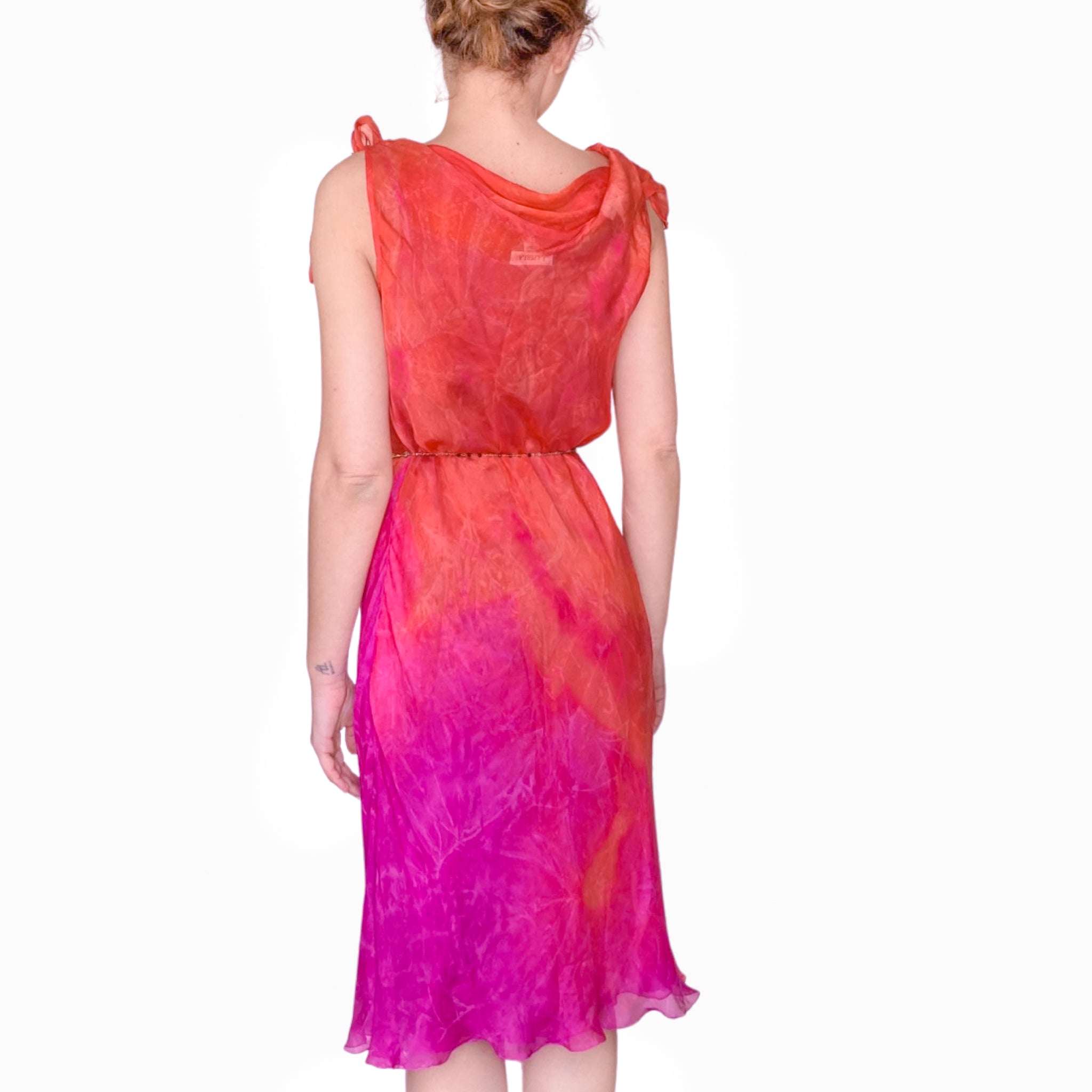 La Perla 2000's silk sunset Dress