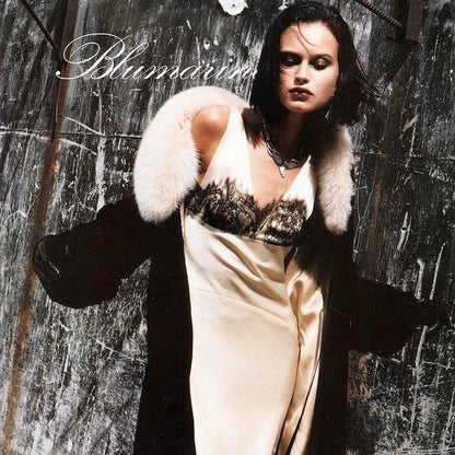 Blumarine F/W 1998 Runway Cream Satin dress