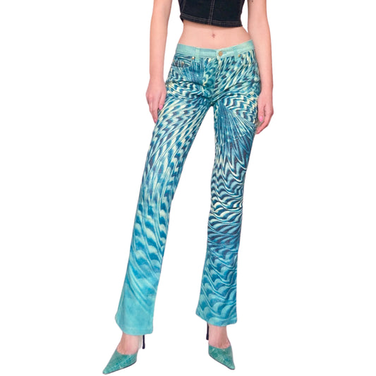 Roberto Cavalli S/S 2001 runway illusion pants