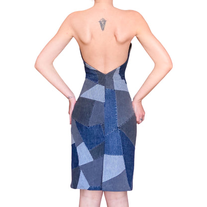 Versus Versace F/W 2002 Patchwork Bustier dress