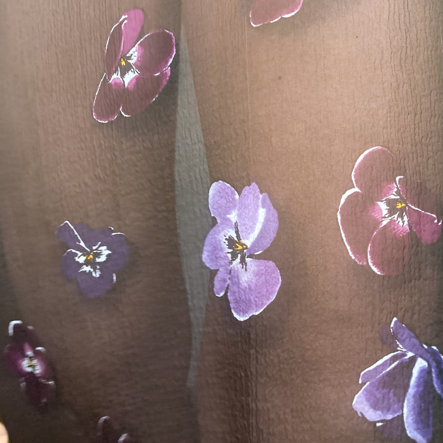 PRADA F/W 2000 violet flowers silk skirt